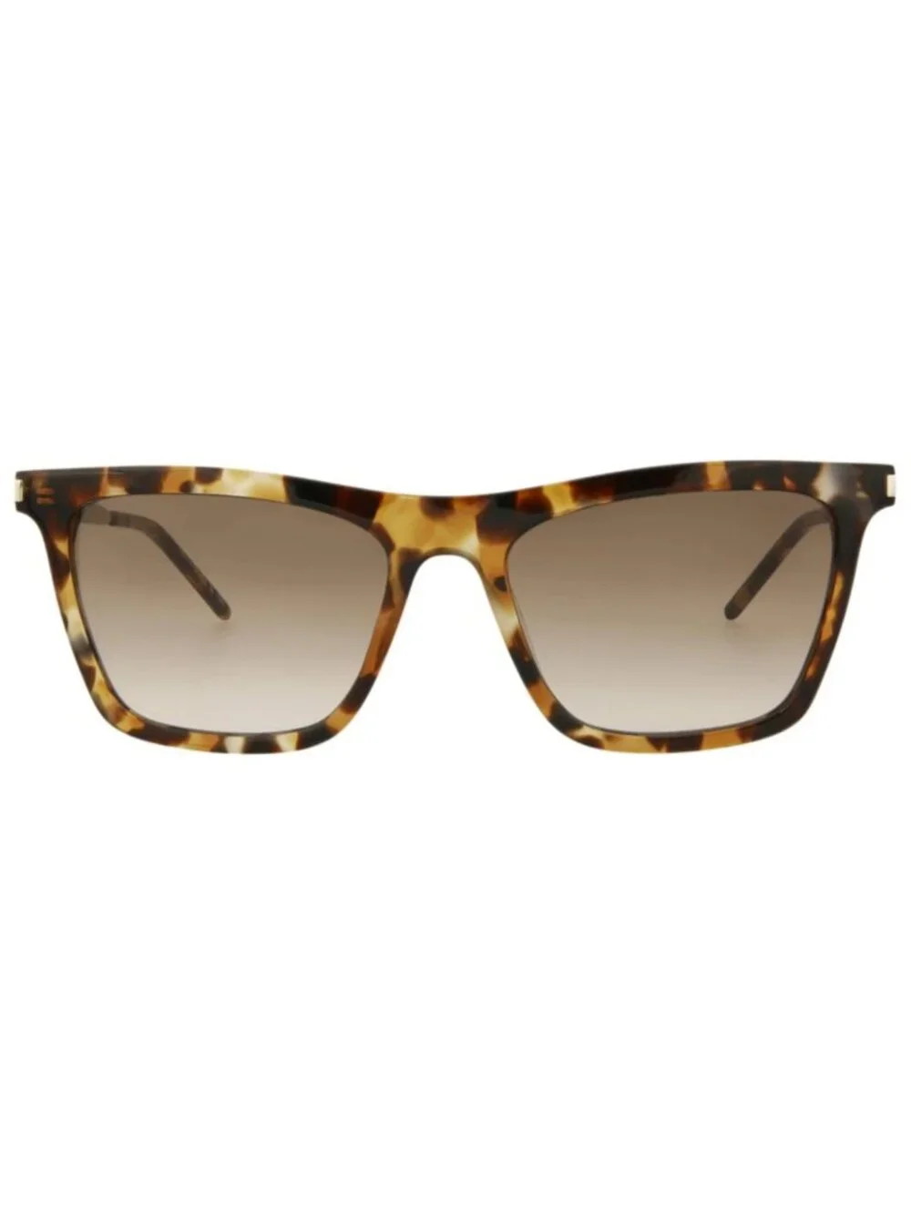 New Saint Laurent Women's Sunglasses Square Rectangle Acetate Frame Havana Brown